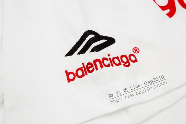 Balenciaga專櫃巴黎世家2023SS新款刺繡印花T恤 男女同款 tzy2641